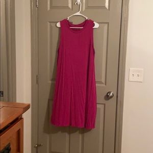 Sleeveless T-shirt dress with pockets